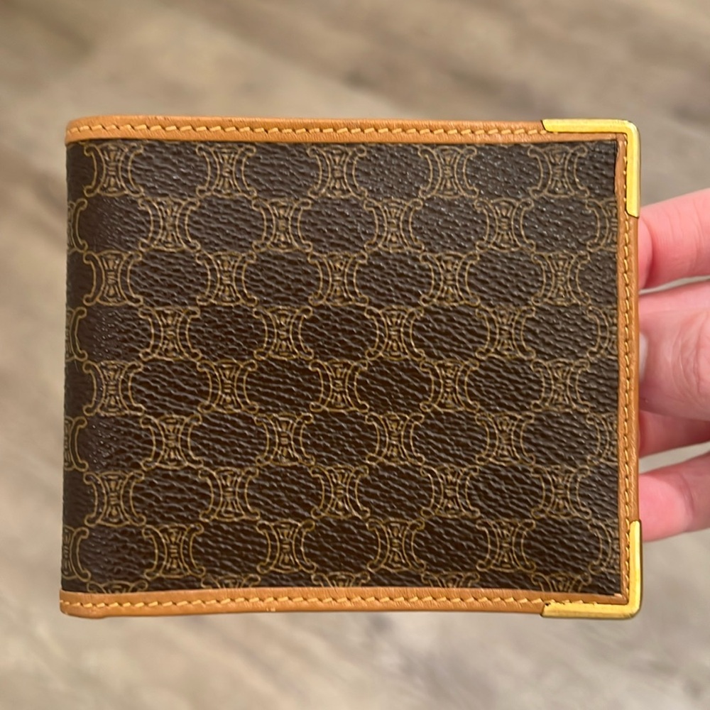 Cline Macadam Triomphe Monogram Bifold Wallet Men… - image 1